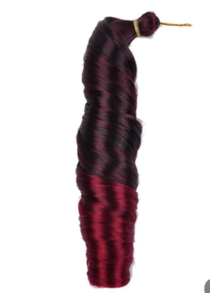 French Curly Synthetic Crochet Braiding Hair 22 Inch Silky Spiral Curls Braids Deep Wave Bulk Hair Extensions Luemas Hair and Beauty Store