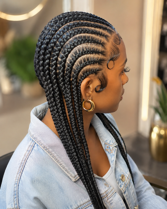 12 Stitch Braids ( Hair Included )