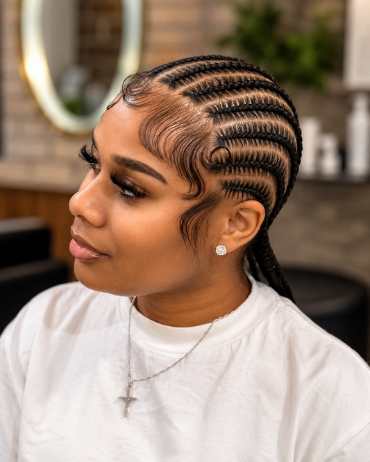 12 Stitch Braids ( Hair Included )
