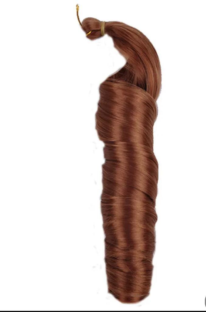 French Curly Synthetic Crochet Braiding Hair 22 Inch Silky Spiral Curls Braids Deep Wave Bulk Hair Extensions Luemas Hair and Beauty Store
