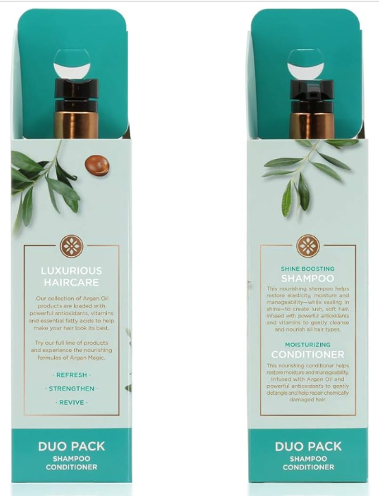 Argan Magic Ultra Shampoo and Conditioner Set for Dry, Damaged Hair - Revitalizes and Hydrates Brittle Hair -  Detangles, Smooths, and Softens