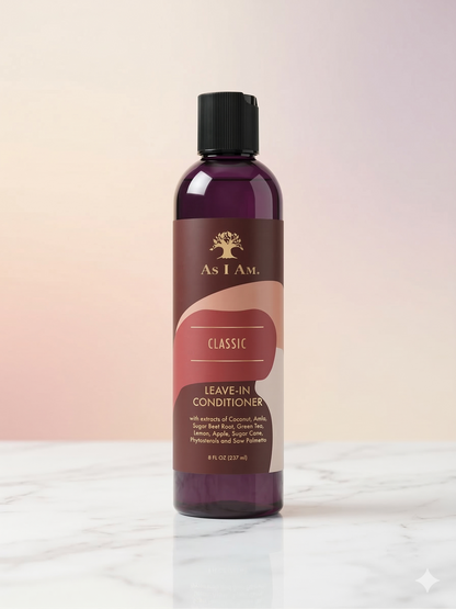 As I Am Classic Leave-In Conditioner – Moisturizing Leave-In Treatment for Natural, Curly & Coily Hair with Coconut & Amla Extract