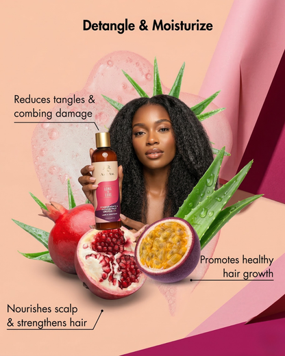 As I Am Long & Luxe GroYogurt Leave-In Conditioner – Pomegranate & Passion Fruit Moisturizing Leave-In for Curly & Coily Hair (Hair Types 3 & 4)