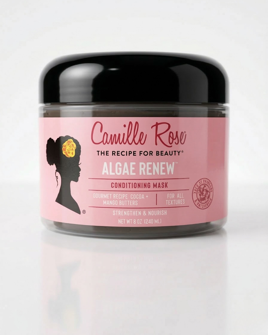 Camille Rose Algae Renew Deep Conditioning Hair Mask – Hydrating & Strengthening Treatment with Cocoa & Mango Butter for Dry, Damaged & Curly Hair