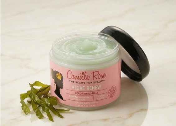 Camille Rose Algae Renew Deep Conditioning Hair Mask – Hydrating & Strengthening Treatment with Cocoa & Mango Butter for Dry, Damaged & Curly Hair