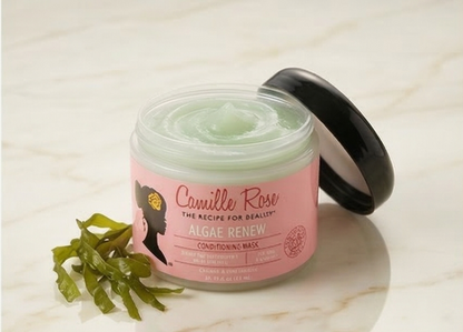 Camille Rose Algae Renew Deep Conditioning Hair Mask – Hydrating & Strengthening Treatment with Cocoa & Mango Butter for Dry, Damaged & Curly Hair