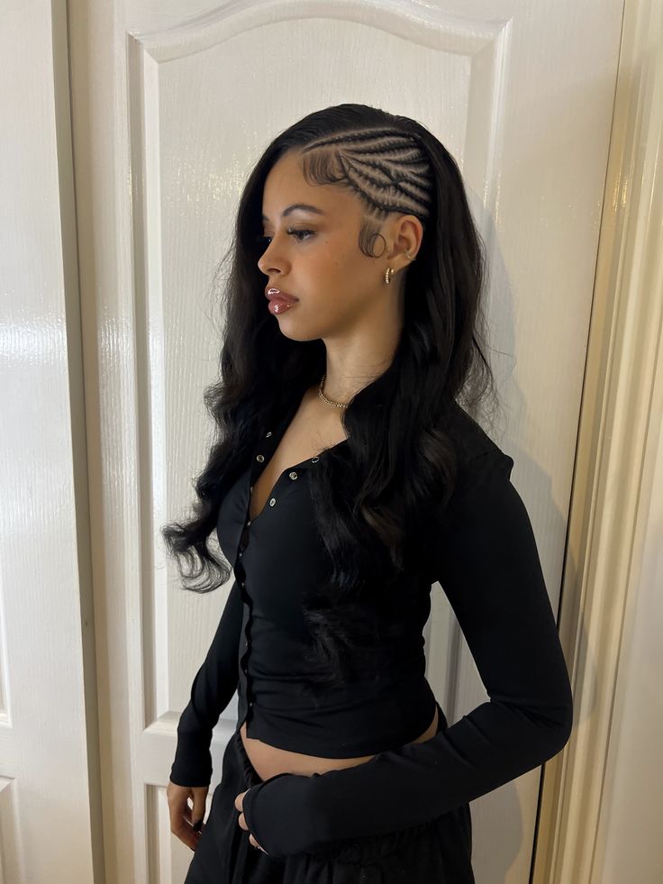 Half Cornrows Half Sew-in / Cassie Braids / Fulani Quick Weave ( Hair Included )