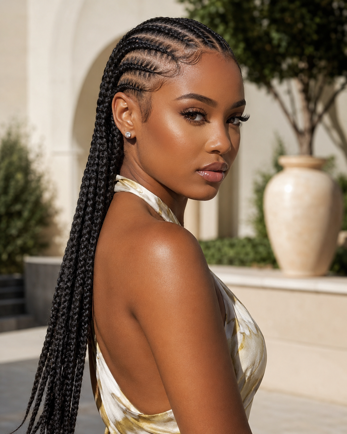 Cornrow hair services at Luemas Hair & Beauty
