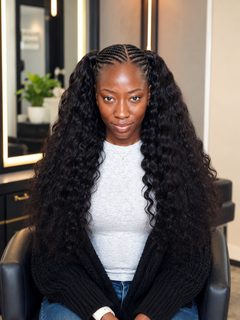 Cornrow with Sew-in Hair Style