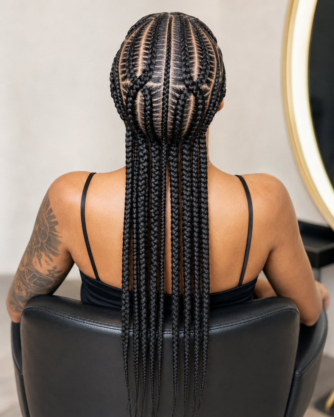 Crisscross Stitch Braids ( Hair Included )