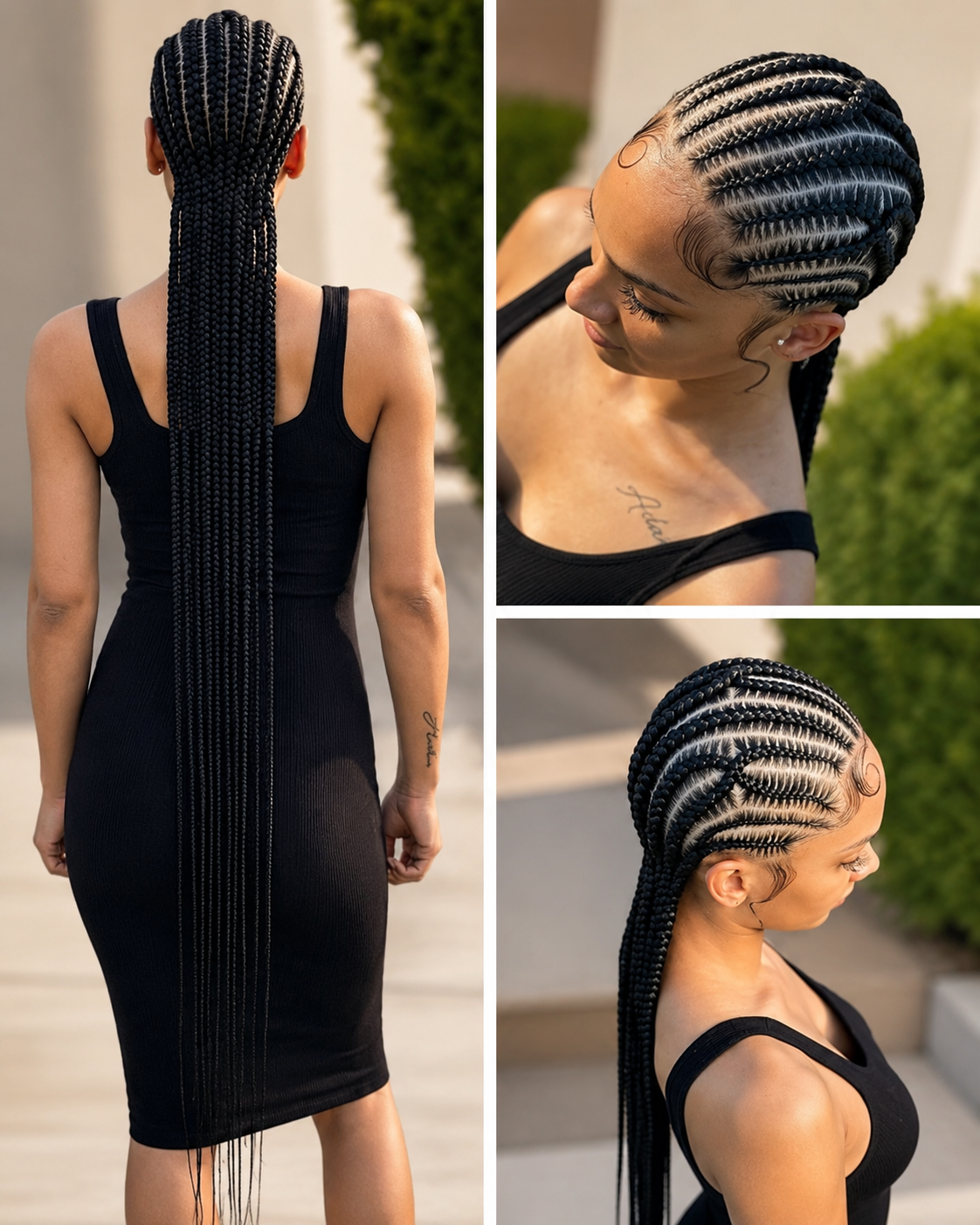 Crisscross Stitch Braids ( Hair Included )