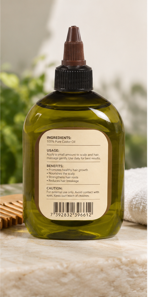 Difeel Castor Premium Hair Oil – Nourishing Scalp & Strengthening Hair Treatment for Dry, Weak & Natural Hair 210ml