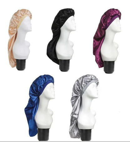 Elastic Wide Edge Satin Bonnet Long Hat Luemas Hair and Beauty Store