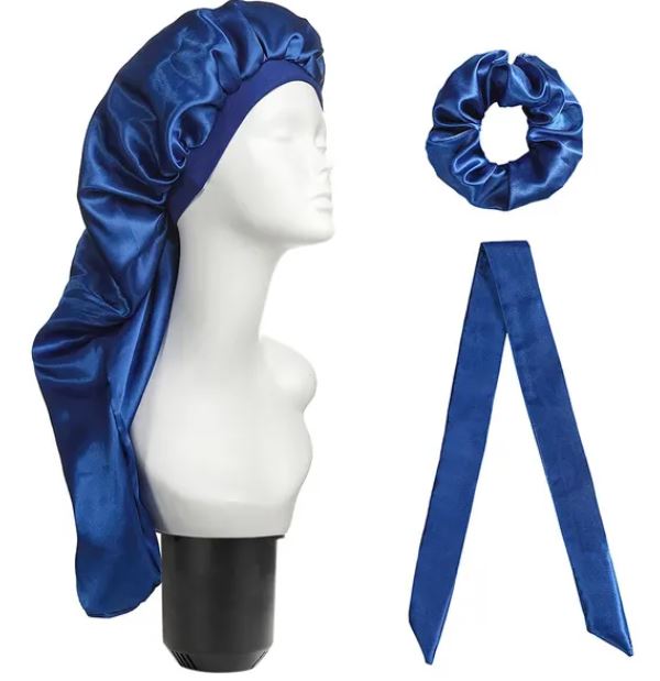 Elastic Wide Edge Satin Bonnet Long Hat