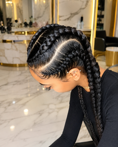 Four Big Cornrows for Women ( Hair included )