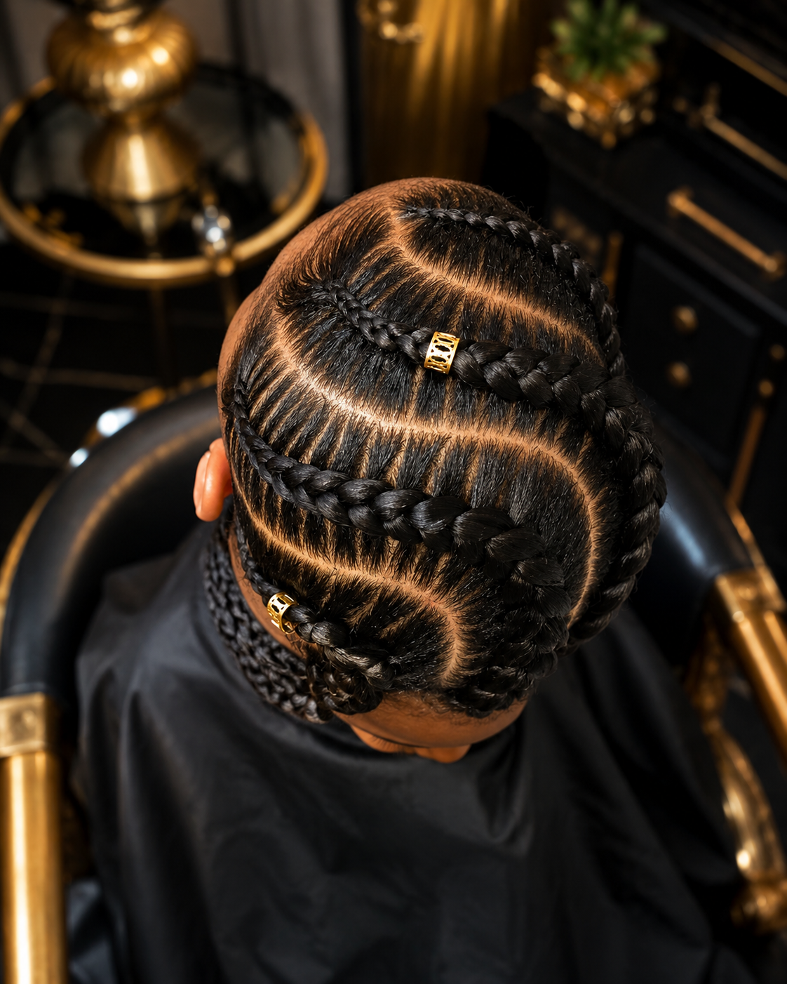 Four Big Cornrows for Women ( Hair included )