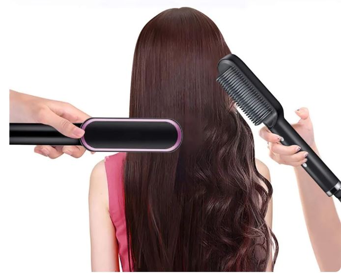 Hair brush hot air comb straightening dryer styler