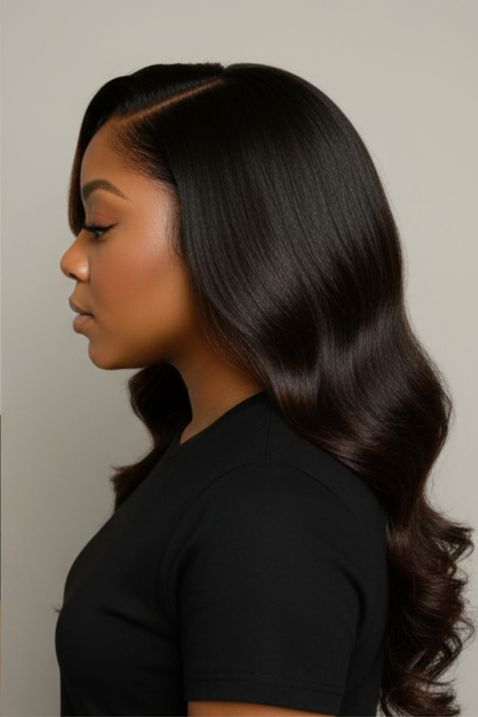 Leave-Out Hair Style