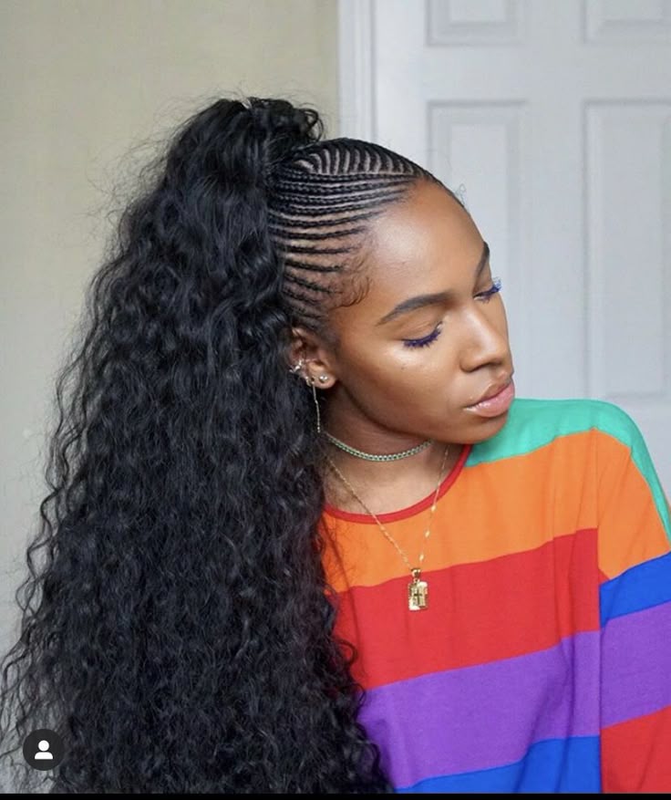Ponytail with Cornrow