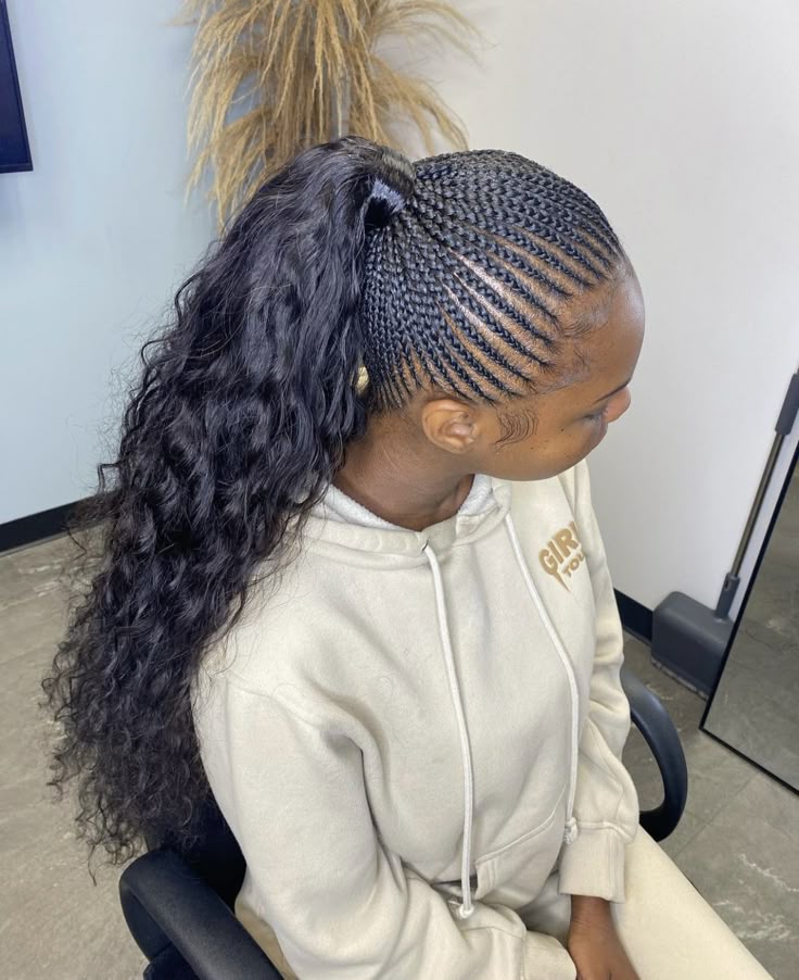 Ponytail with Cornrow