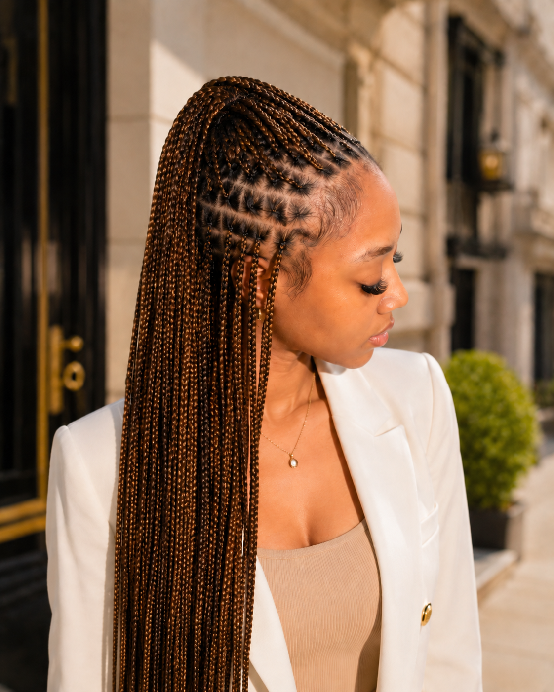 Small Size Knotless Braids ( Hair Included )