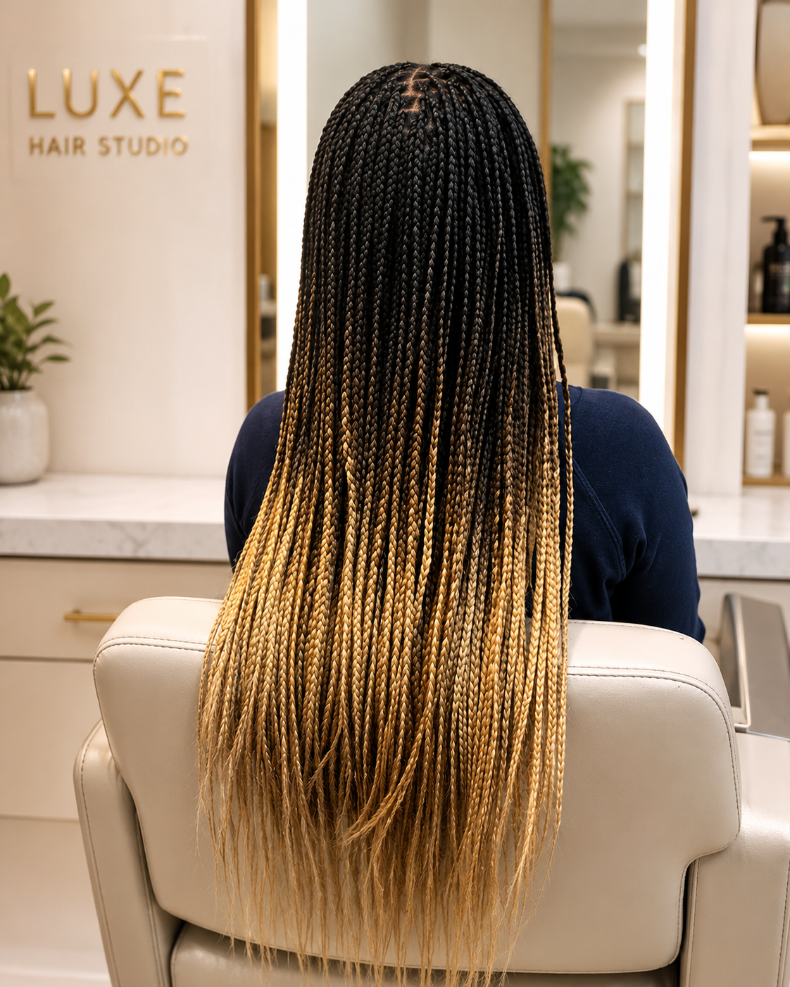 Small Size Knotless Braids ( Hair Included )
