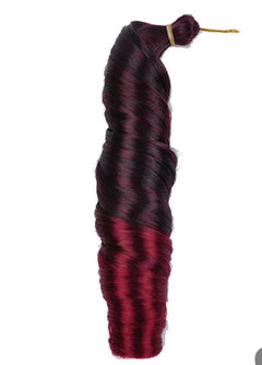 French Curly Synthetic Crochet Braiding Hair 22 Inch Silky Spiral Curls Braids Deep Wave Bulk Hair Extensions Luemas Hair and Beauty Store
