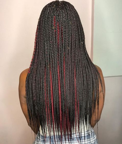 Medium Size Knotless Braids